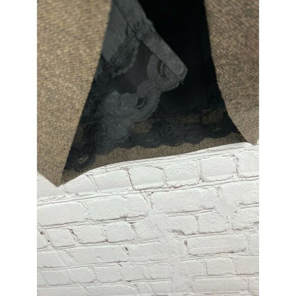 TRINA TURK wool blend herringbone black beige brown lined elegant skirt size 2 - Picture 6 of 8